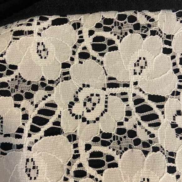 Closet (ModCloth) Black dress with white lace accent - Picture 3 of 4